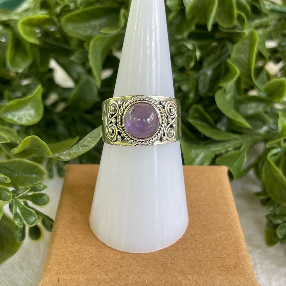 Genuine Ametrine Ring, Sterling Silver, Size 8